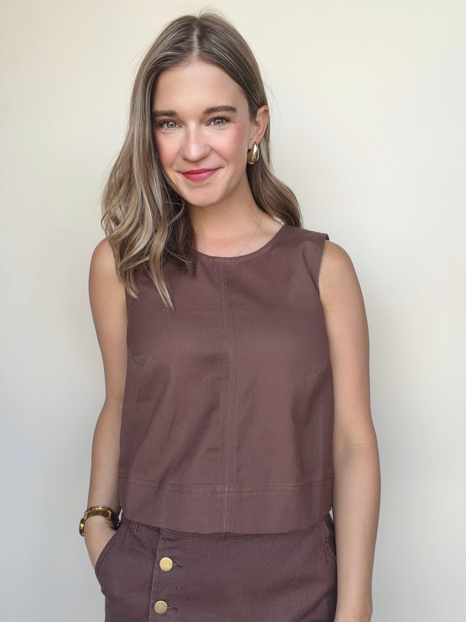 Coco Denim Scoop Tank - Elle Maxine