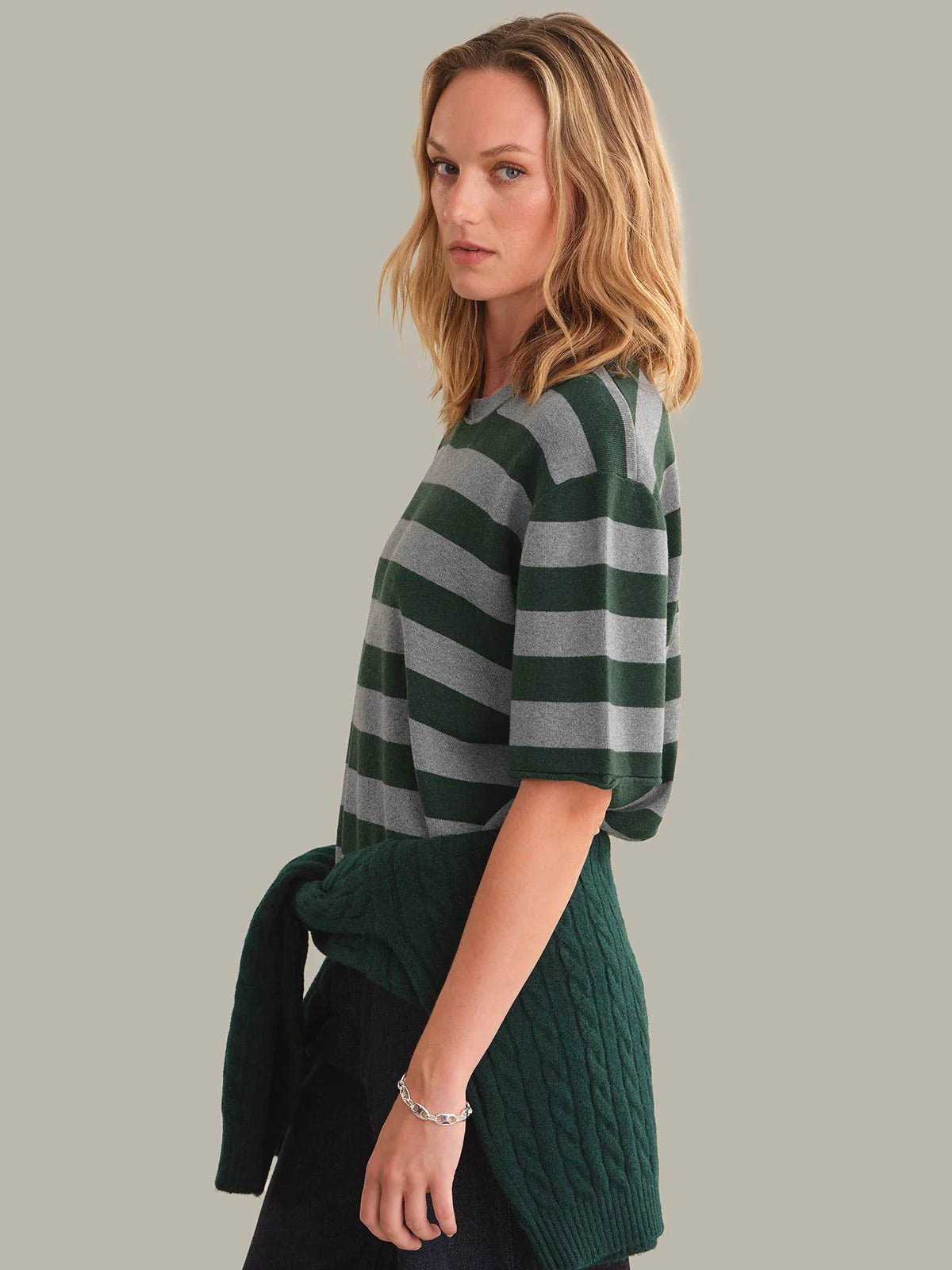 Colette Crew Neck Boxy Tee - Elle Maxine