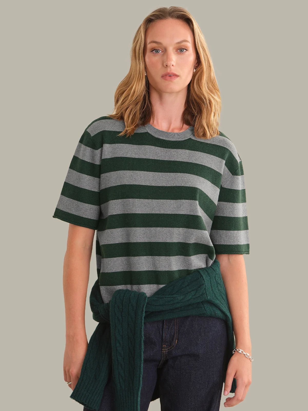 Colette Crew Neck Boxy Tee - Elle Maxine
