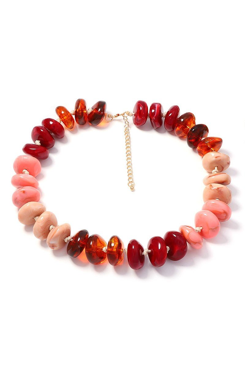 Colorful Patchwork Beaded Necklace - Elle Maxine