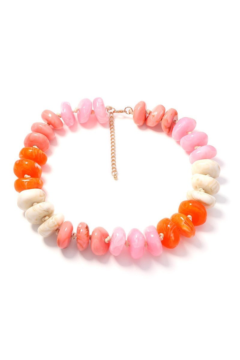 Colorful Patchwork Beaded Necklace - Elle Maxine