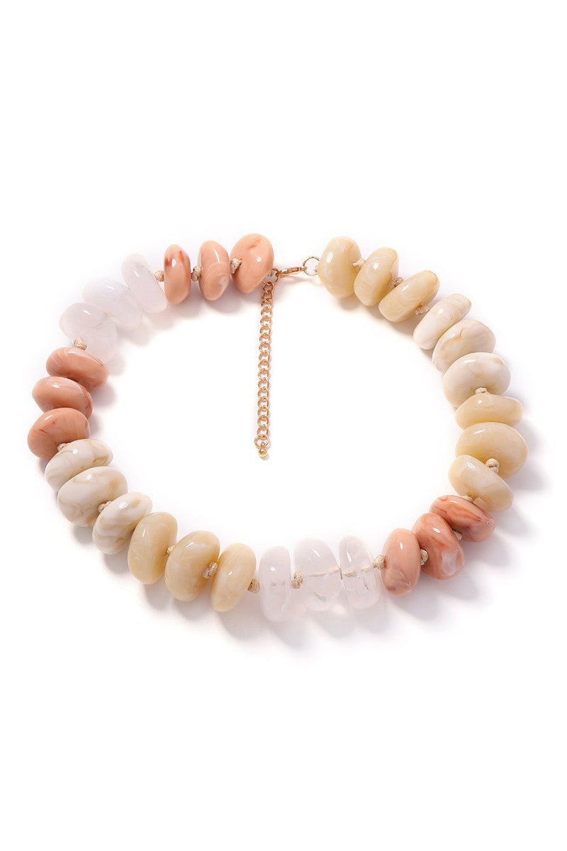 Colorful Patchwork Beaded Necklace - Elle Maxine