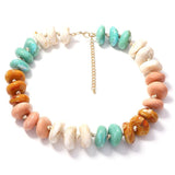 Colorful Patchwork Beaded Necklace - Elle Maxine