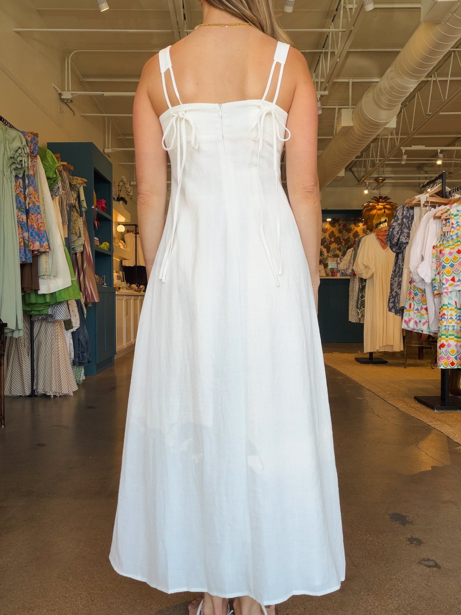 Connie Tie Strap Maxi Dress - Elle Maxine