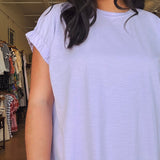 Cora Elastic Shift Dress - Lavender - Elle Maxine