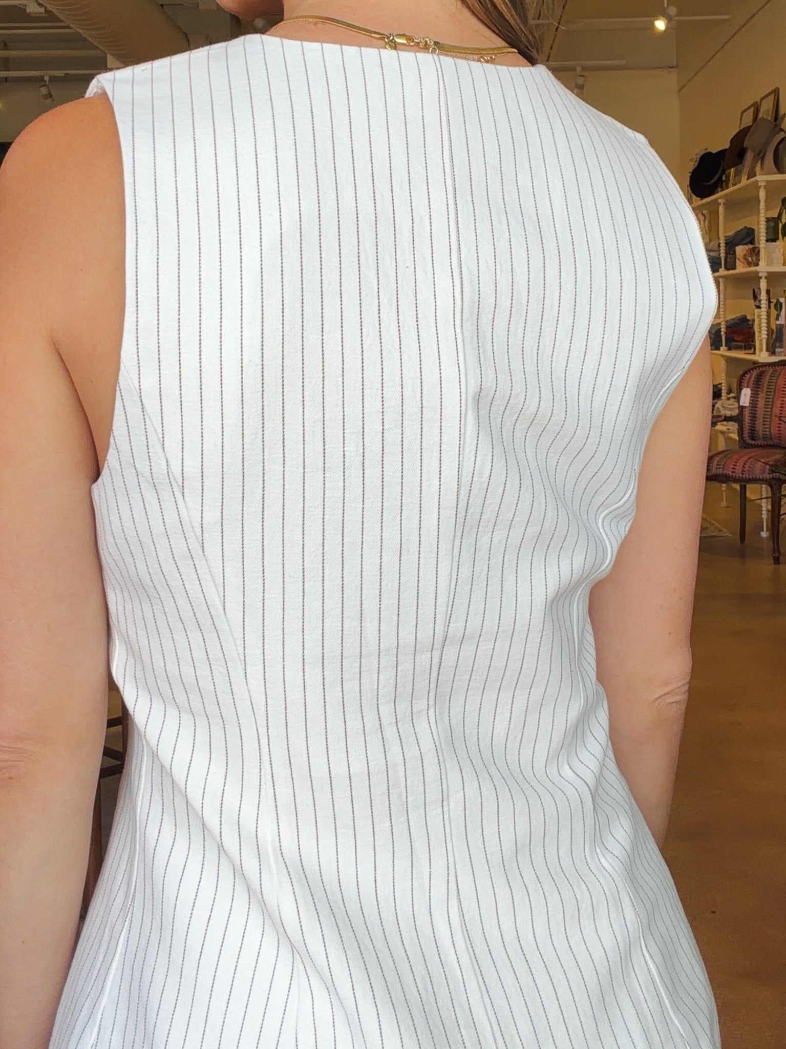 Cordera Pinstripe Vest - Elle Maxine