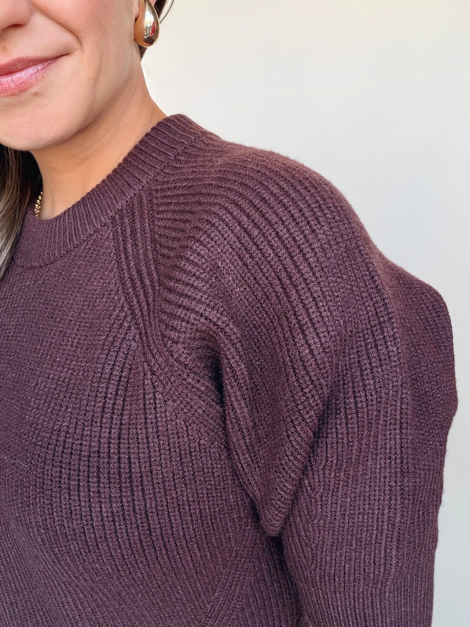 Cornelia Rib Crew Pullover - Elle Maxine
