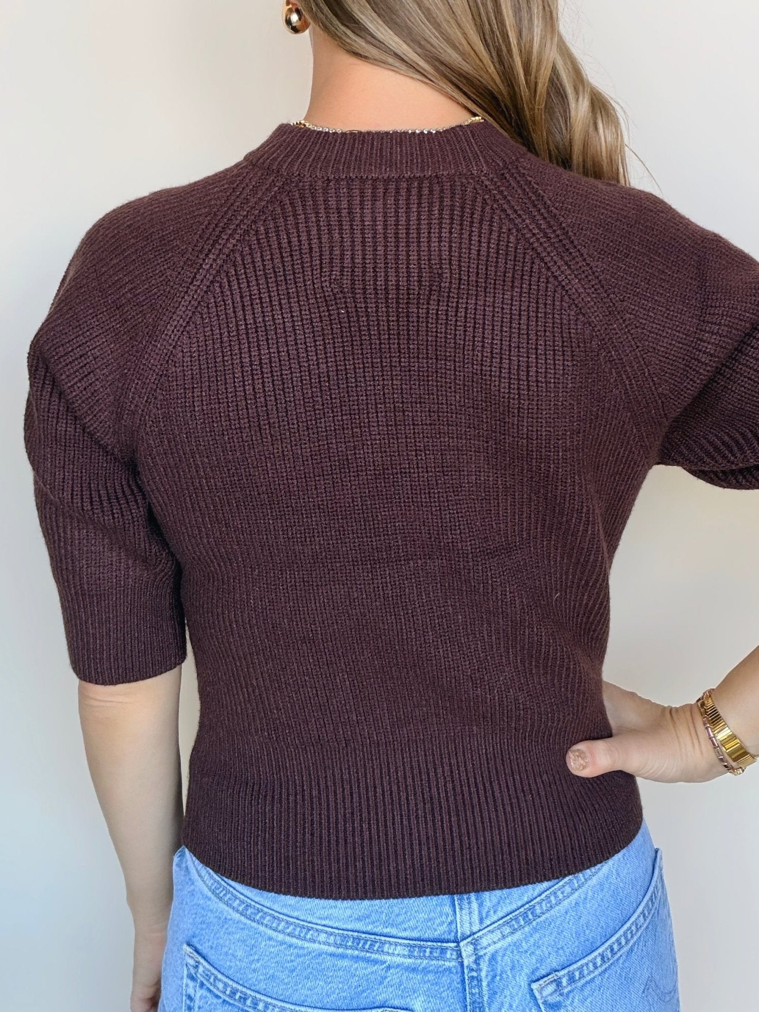 Cornelia Rib Crew Pullover - Elle Maxine