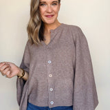 Costanza Button Front Poncho - Elle Maxine