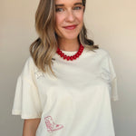 Cowboy Embroidered Tee - Elle Maxine