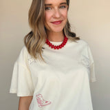 Cowboy Embroidered Tee - Elle Maxine