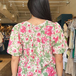Daisy Scallop Hem Button Front Top - Elle Maxine