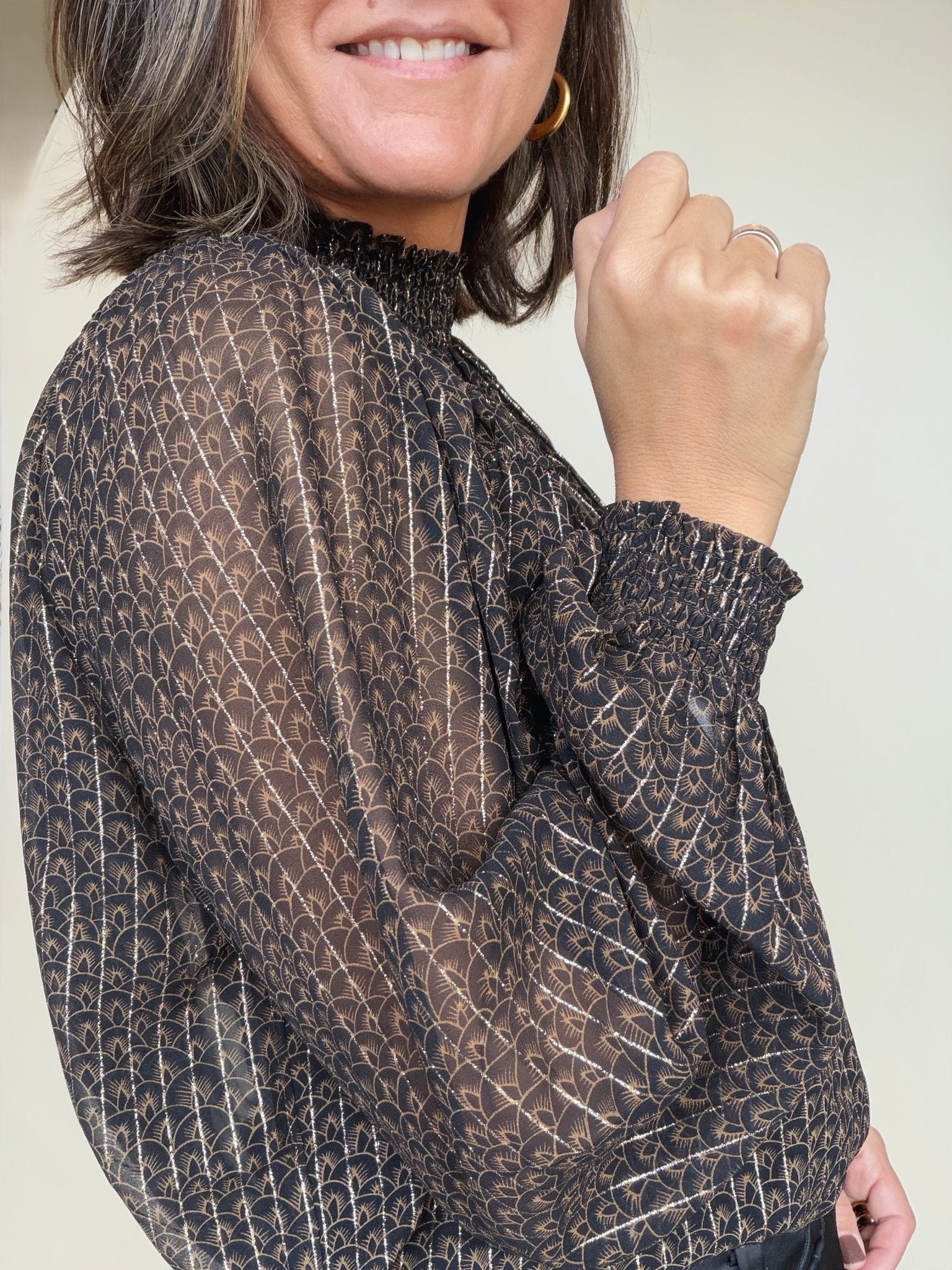 Daisy Smocked Neck Top - Elle Maxine