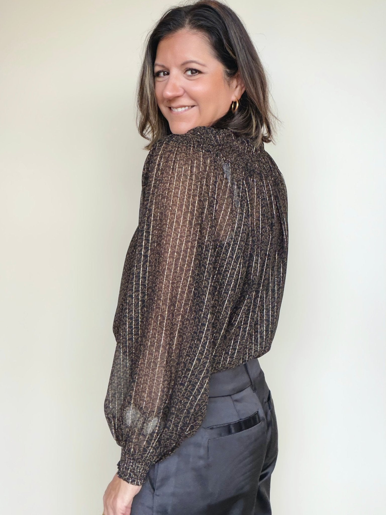 Daisy Smocked Neck Top - Elle Maxine