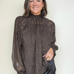 Daisy Smocked Neck Top - Elle Maxine