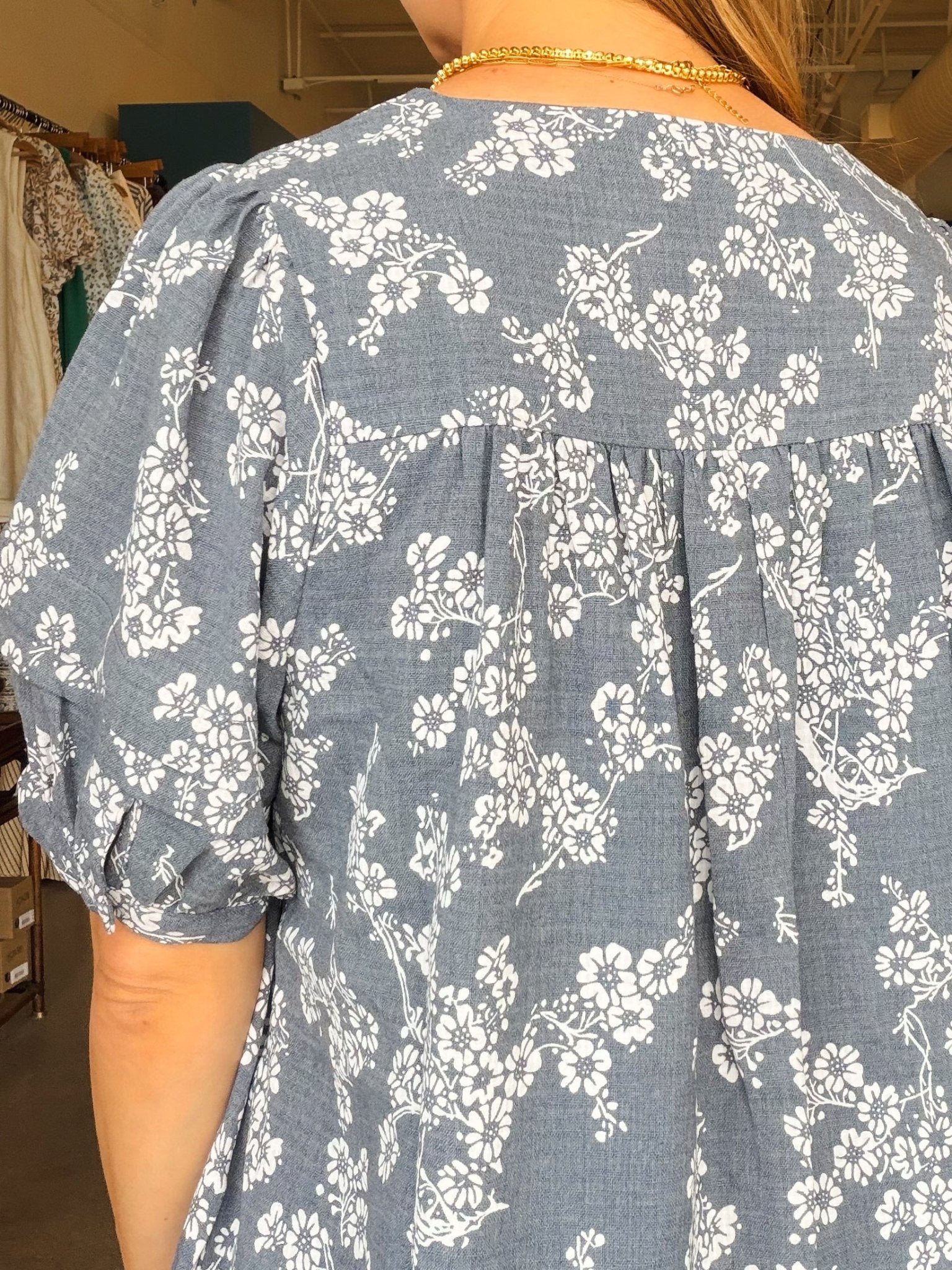 Dani Floral Puff Sleeve Dress - Elle Maxine