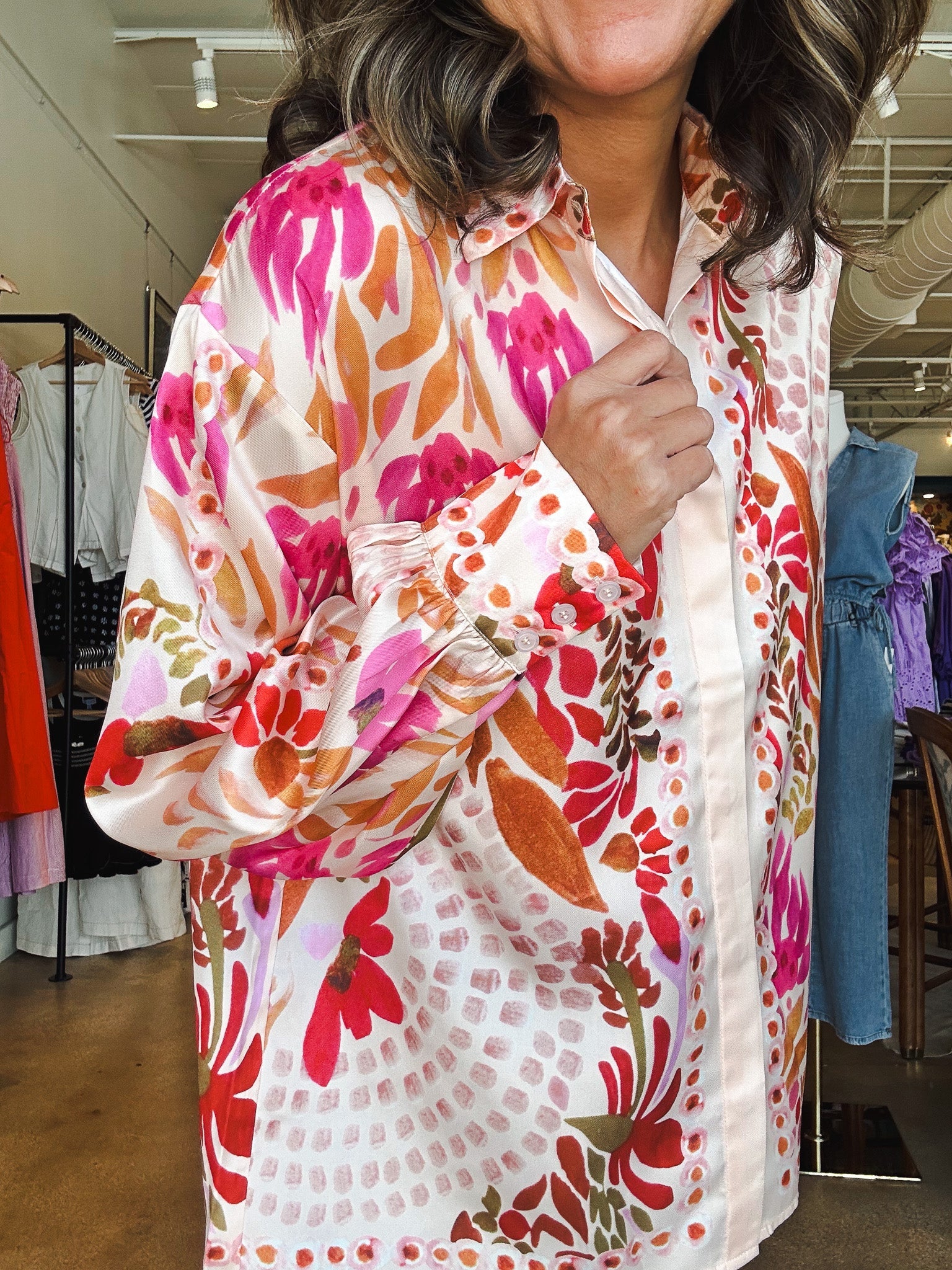 Dani Floral Scarf Blouse - Elle Maxine