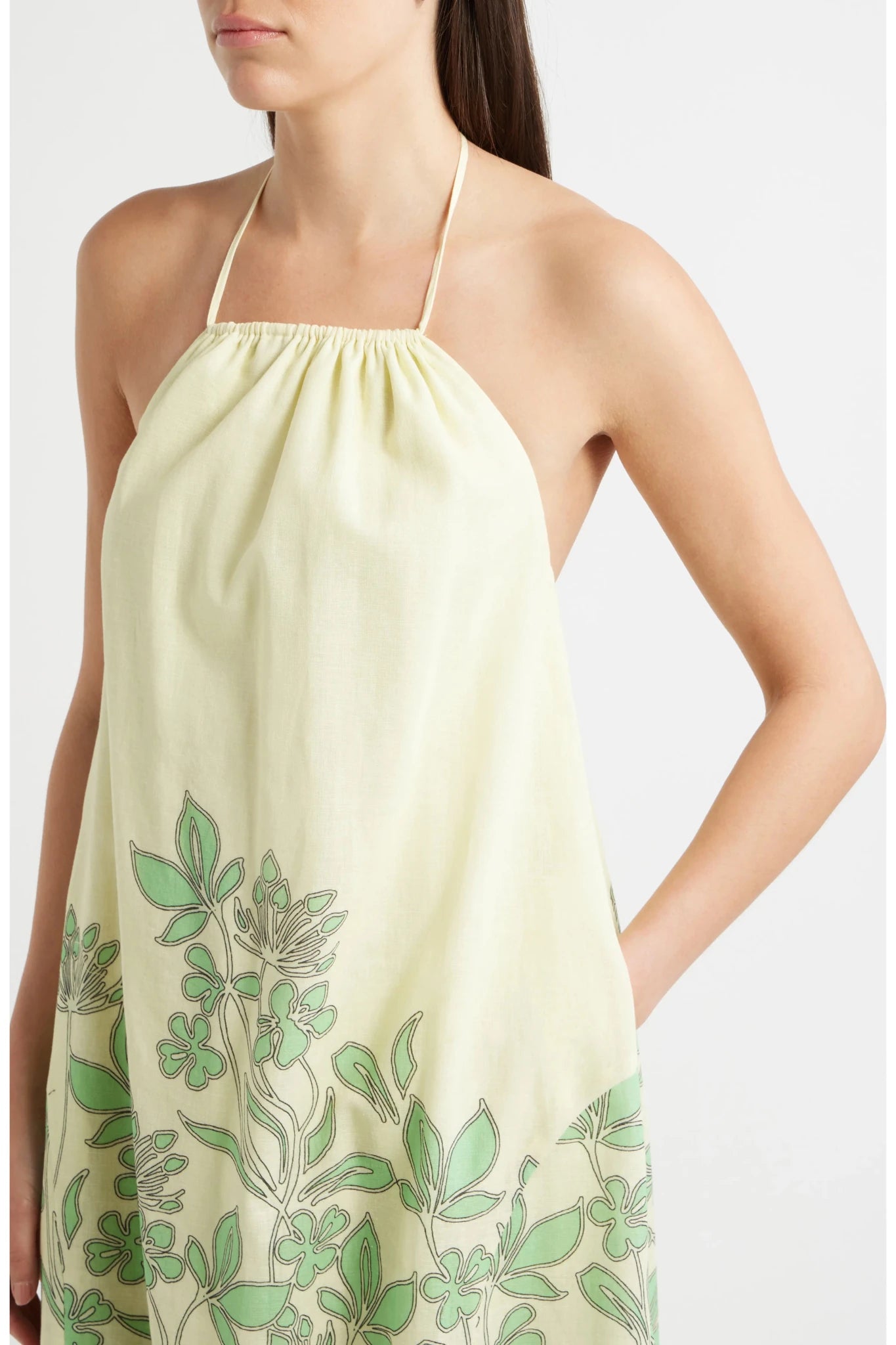 Dani Printed Halter Dress - Elle Maxine