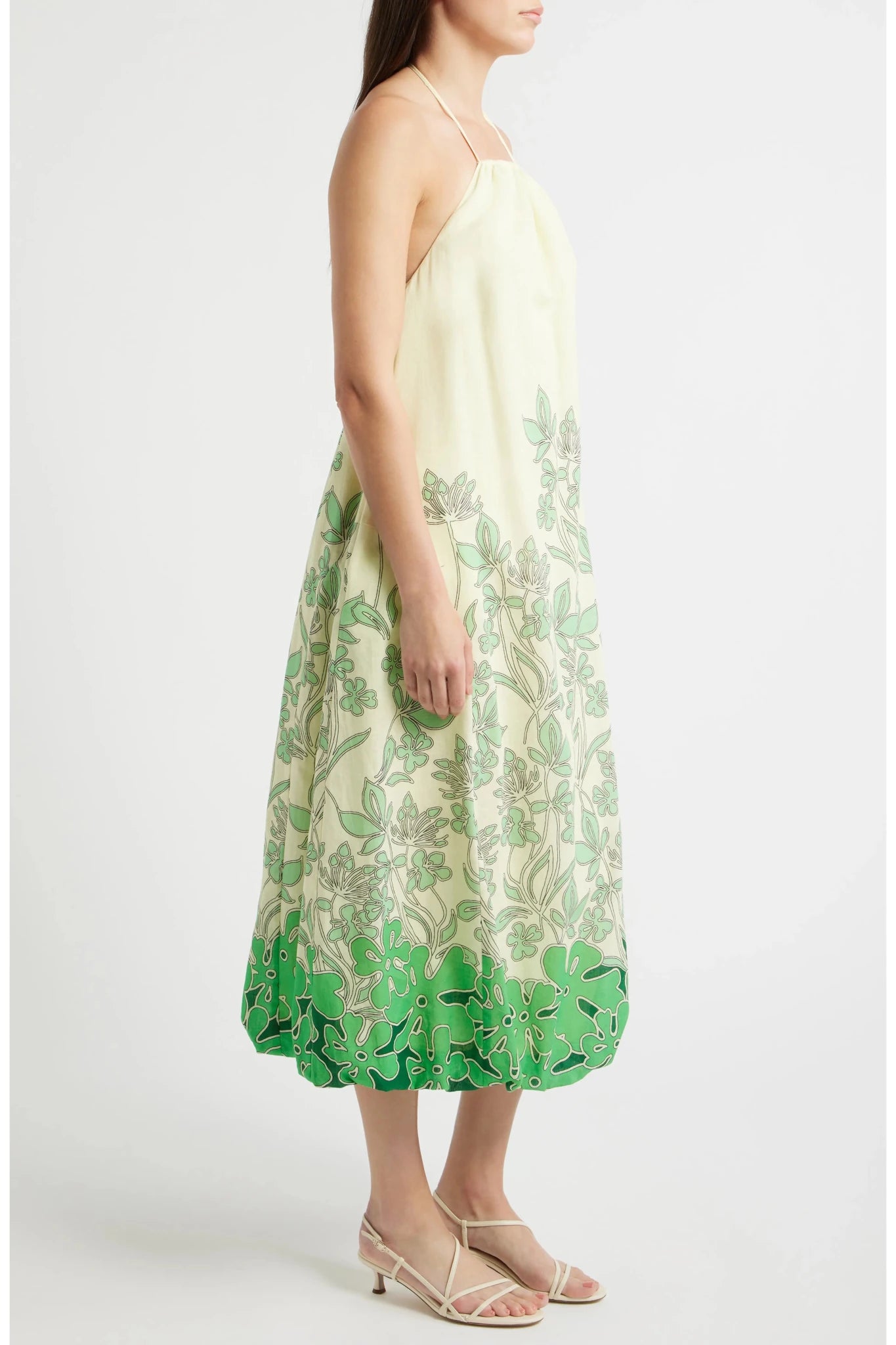Dani Printed Halter Dress - Elle Maxine