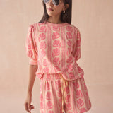 Dani Shorts- Lara Flamingo - Elle Maxine