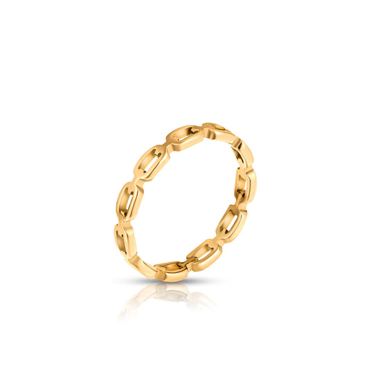 Billy Dainty Chain Ring- Gold