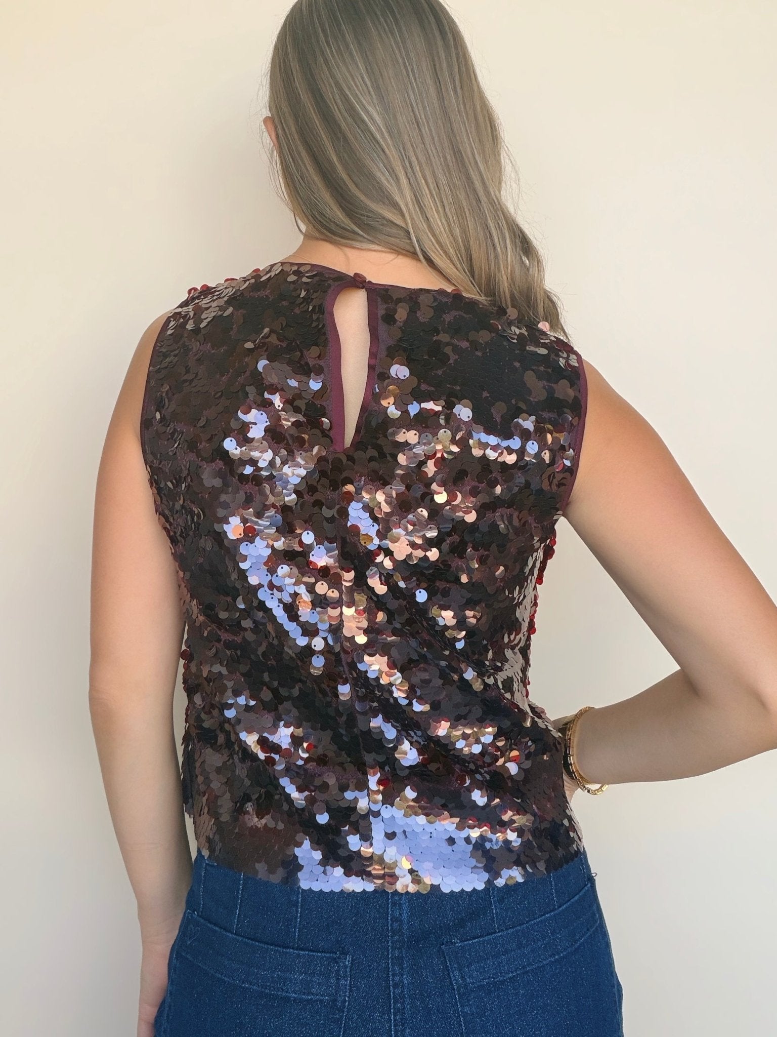 Desired Pailette Sequin Shell - Elle Maxine