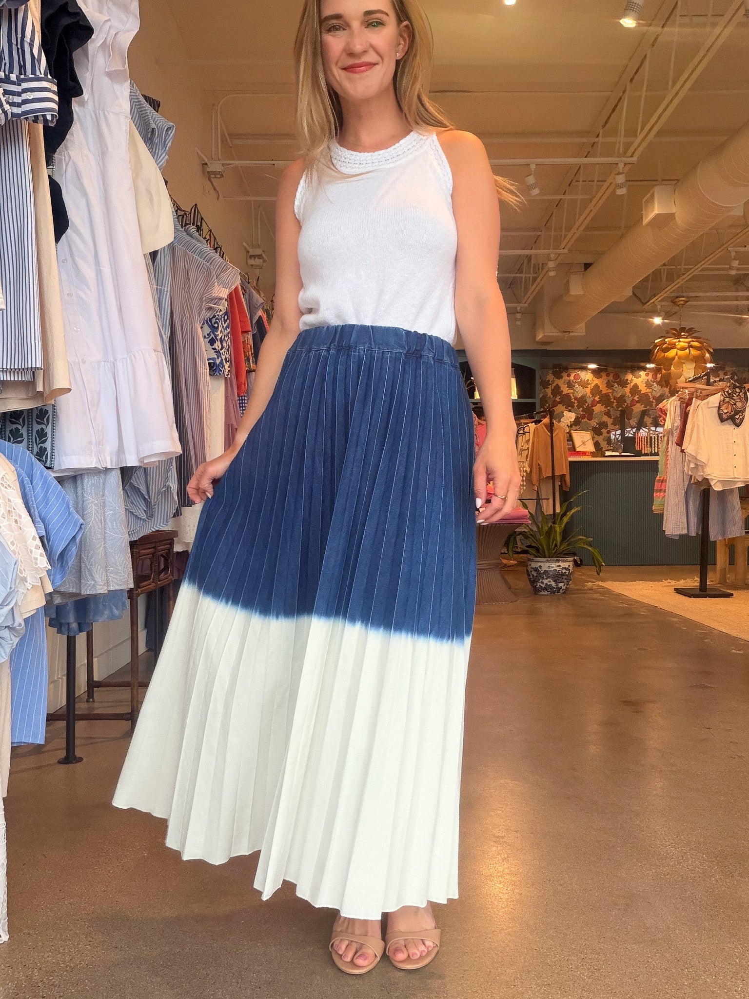 Dip Dyed Maxi Skirt - Elle Maxine