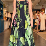 Dorothy Topstitched Gusset Maxi Dress - Elle Maxine