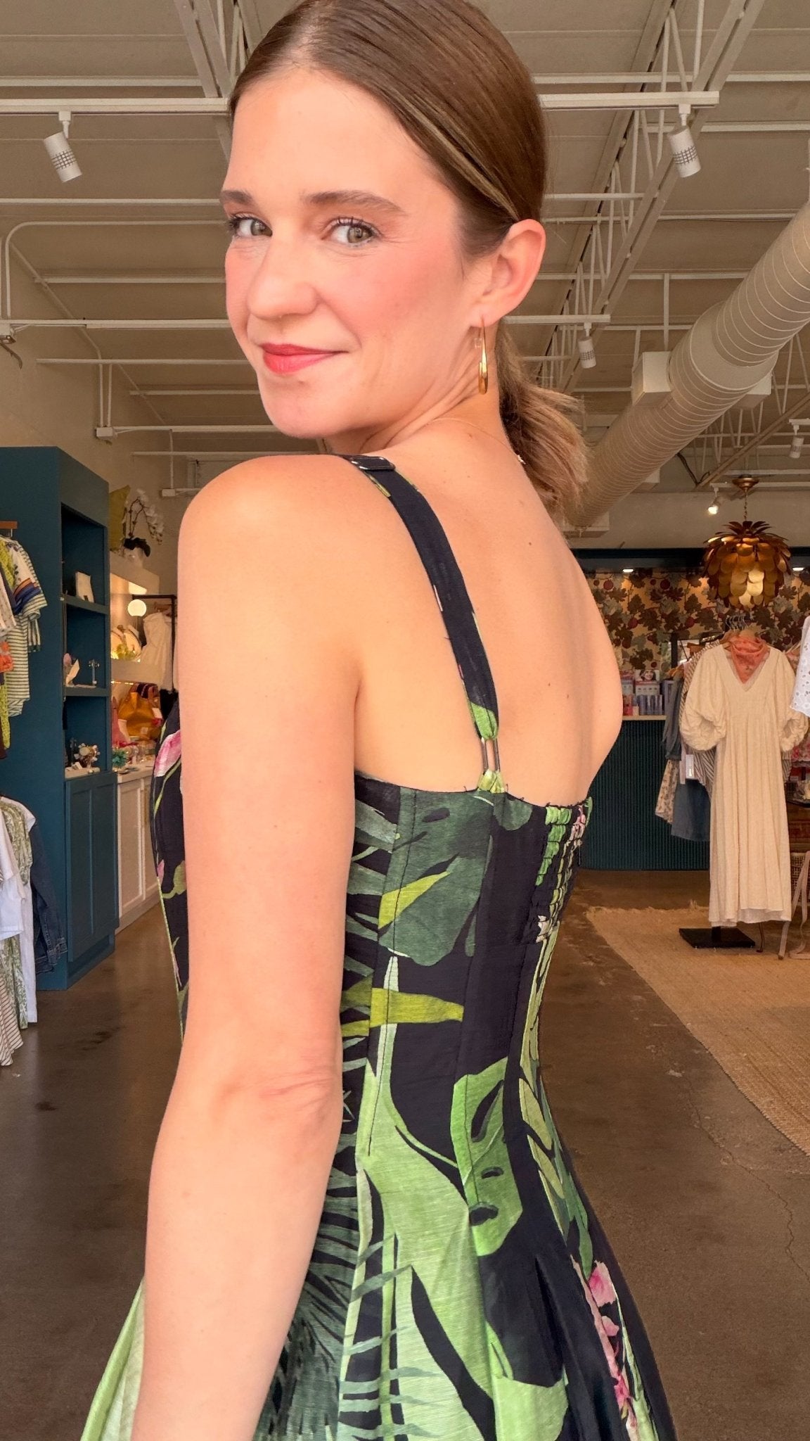 Dorothy Topstitched Gusset Maxi Dress - Elle Maxine