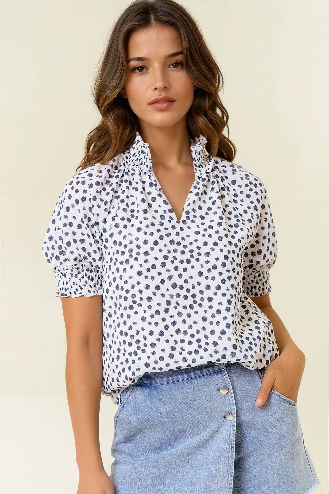 Dottie Puff Sleeve Top - Elle Maxine