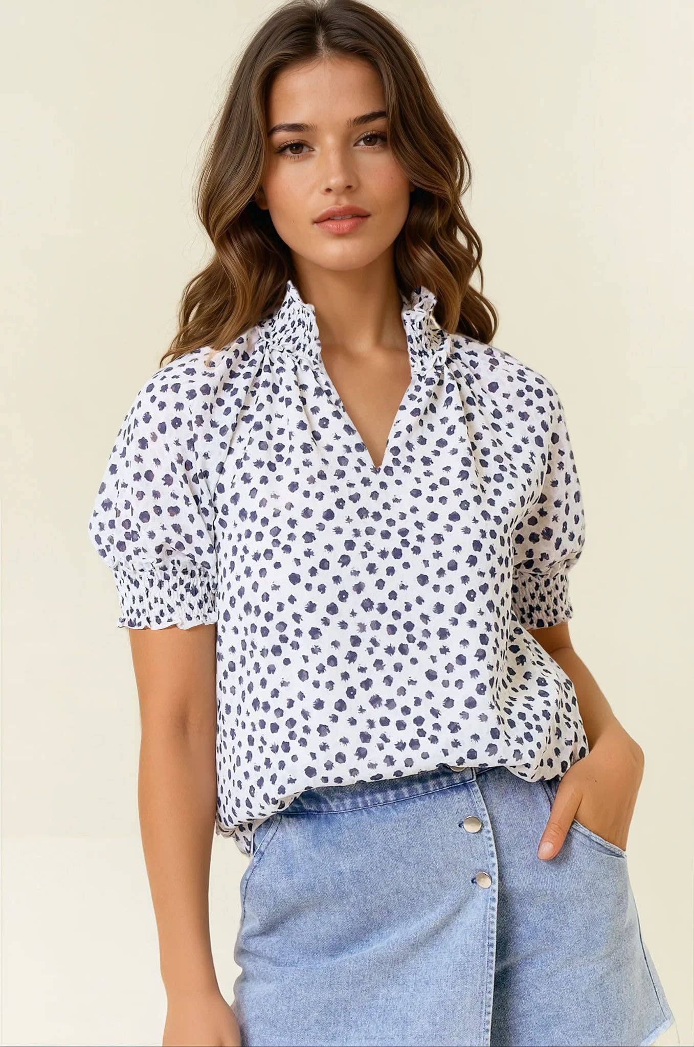 Dottie Puff Sleeve Top - Elle Maxine