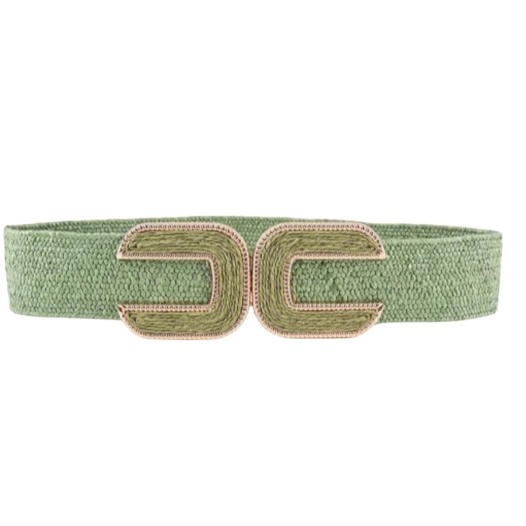Double C Belt - Green - Elle Maxine