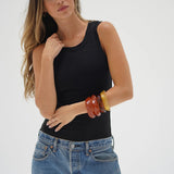 Double Layer Ribbed Tank - Elle Maxine