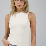 Double Layer Ribbed Tank - Bone - Elle Maxine