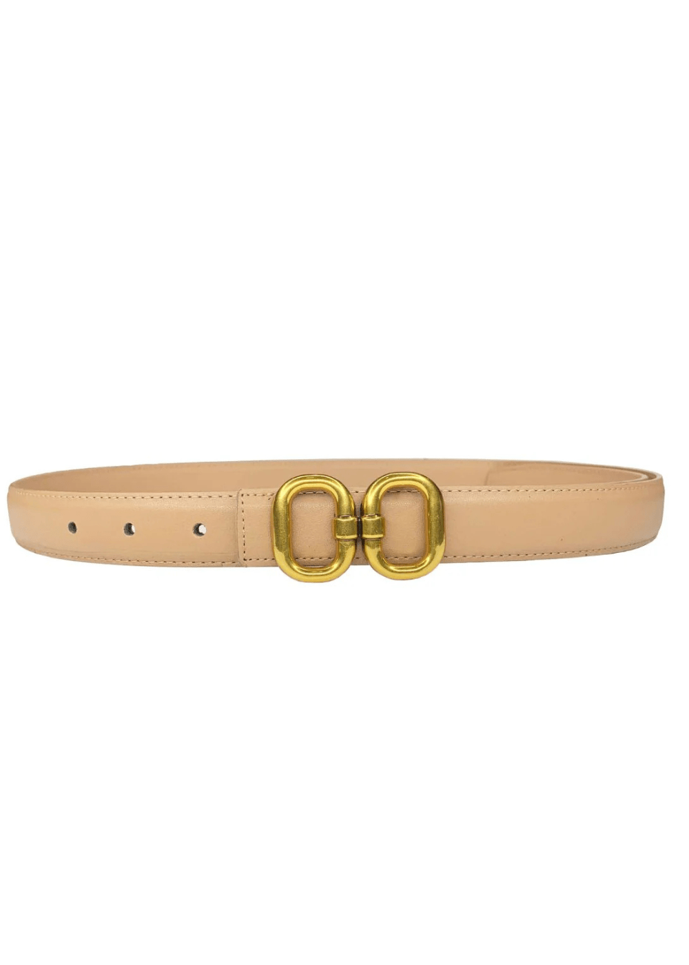 Double Oval Linked Belt - Tan - Elle Maxine