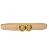 Double Oval Linked Belt - Tan - Elle Maxine