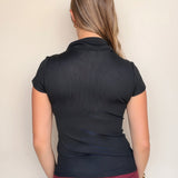 Drift Ribbed Snap Top - Elle Maxine