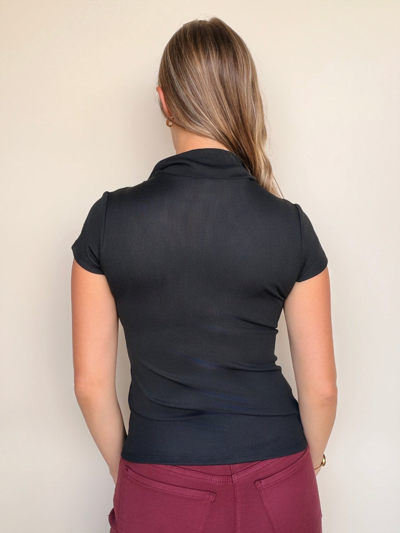 Drift Ribbed Snap Top - Elle Maxine