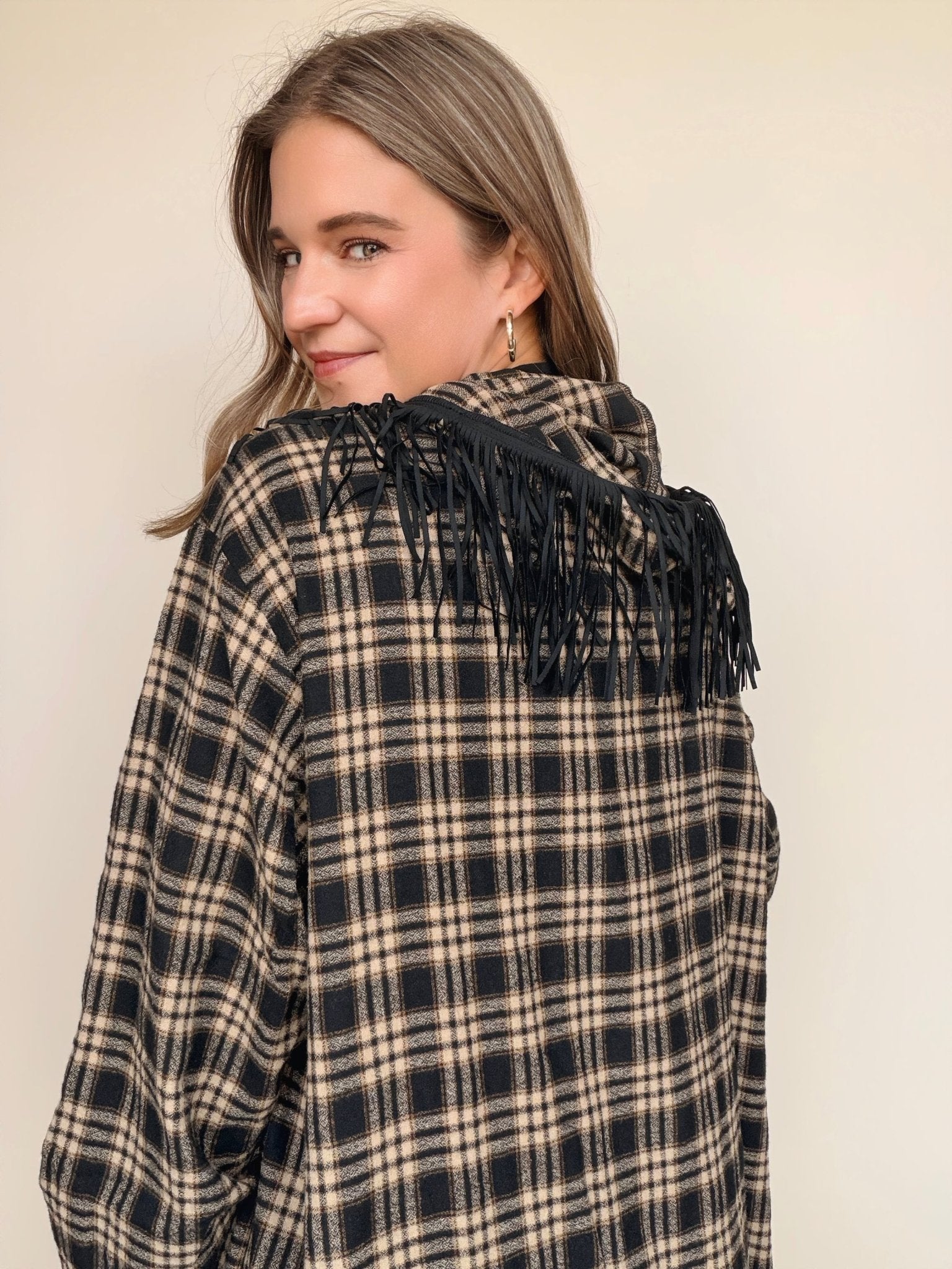 Dutton Fringe Coat - Elle Maxine