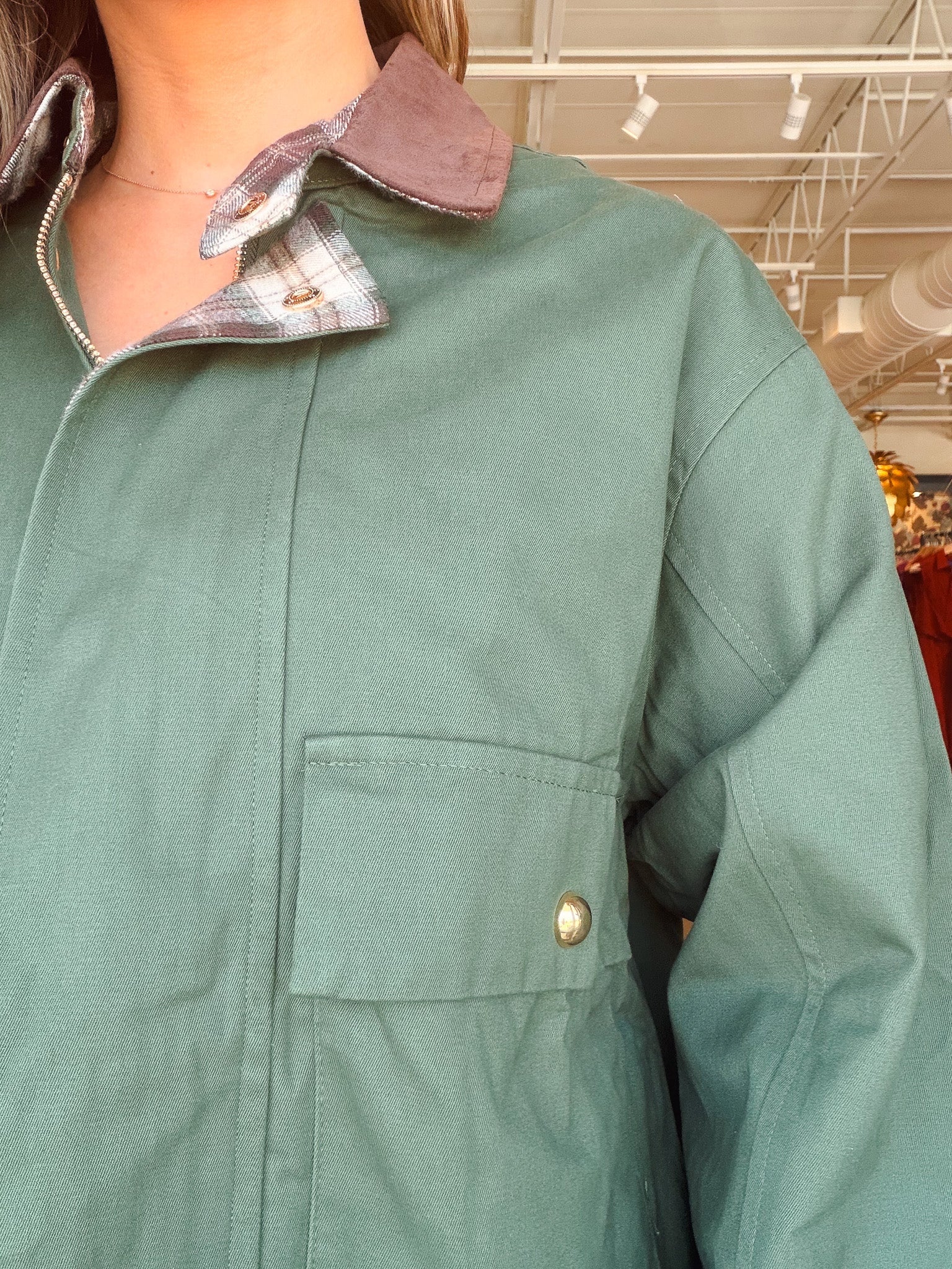 Dutton Lined Barn Jacket - Elle Maxine