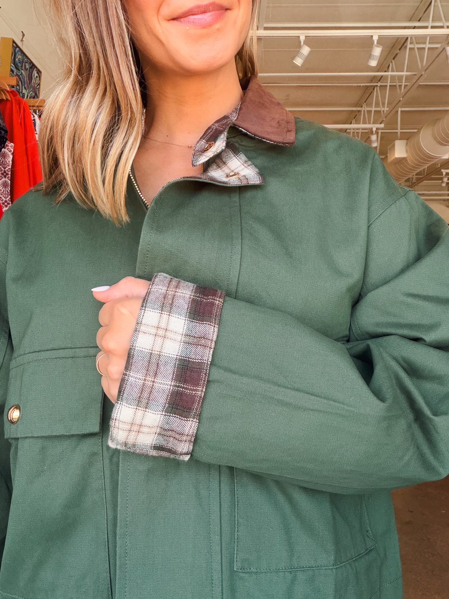 Dutton Lined Barn Jacket - Elle Maxine