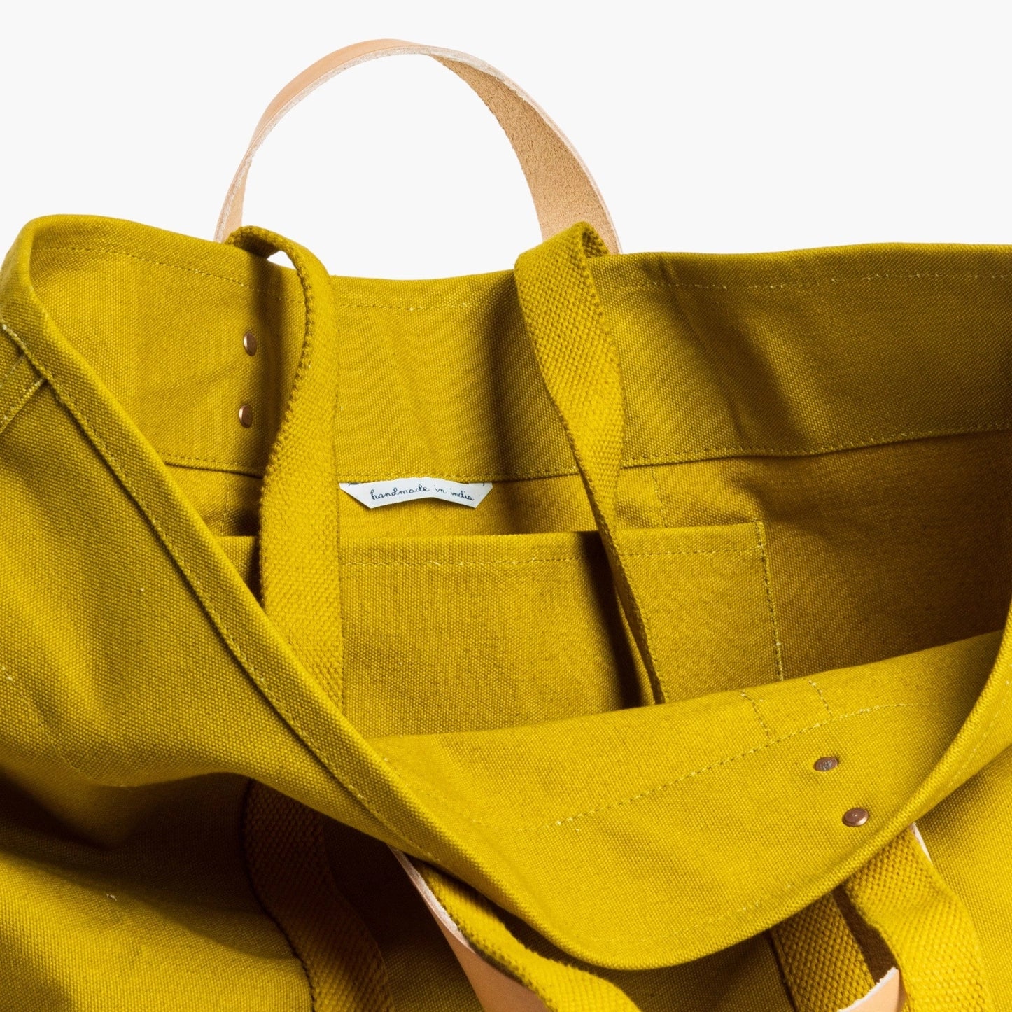 East West Tote - Large - Mustard | Immodest Cotton - Elle Maxine