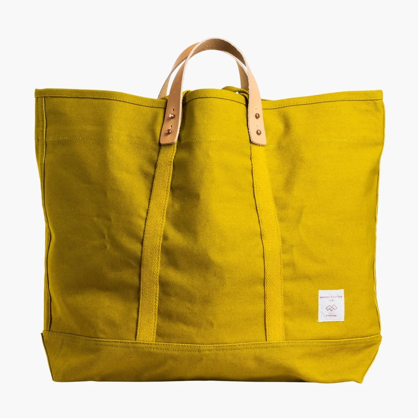 East West Tote - Large - Mustard | Immodest Cotton - Elle Maxine