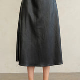 Madelynn Leather Midi Skirt