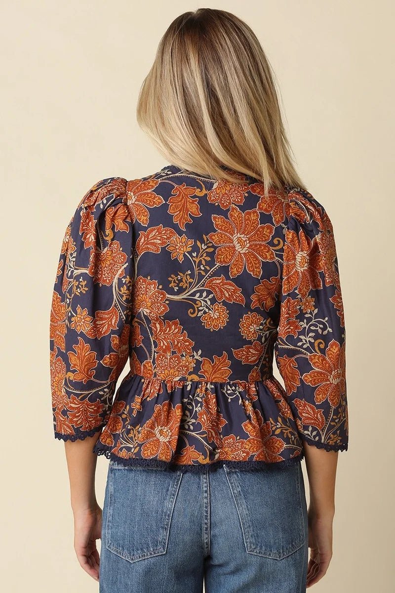 Eden Floral Peplum Blouse - Elle Maxine