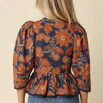 Eden Floral Peplum Blouse - Elle Maxine