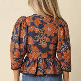 Eden Floral Peplum Blouse - Elle Maxine