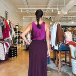 Eden Midi Skirt - Maroon - Elle Maxine