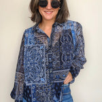 Ella Bandana Print Button Down Top - Elle Maxine
