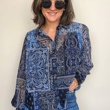 Ella Bandana Print Button Down Top - Elle Maxine
